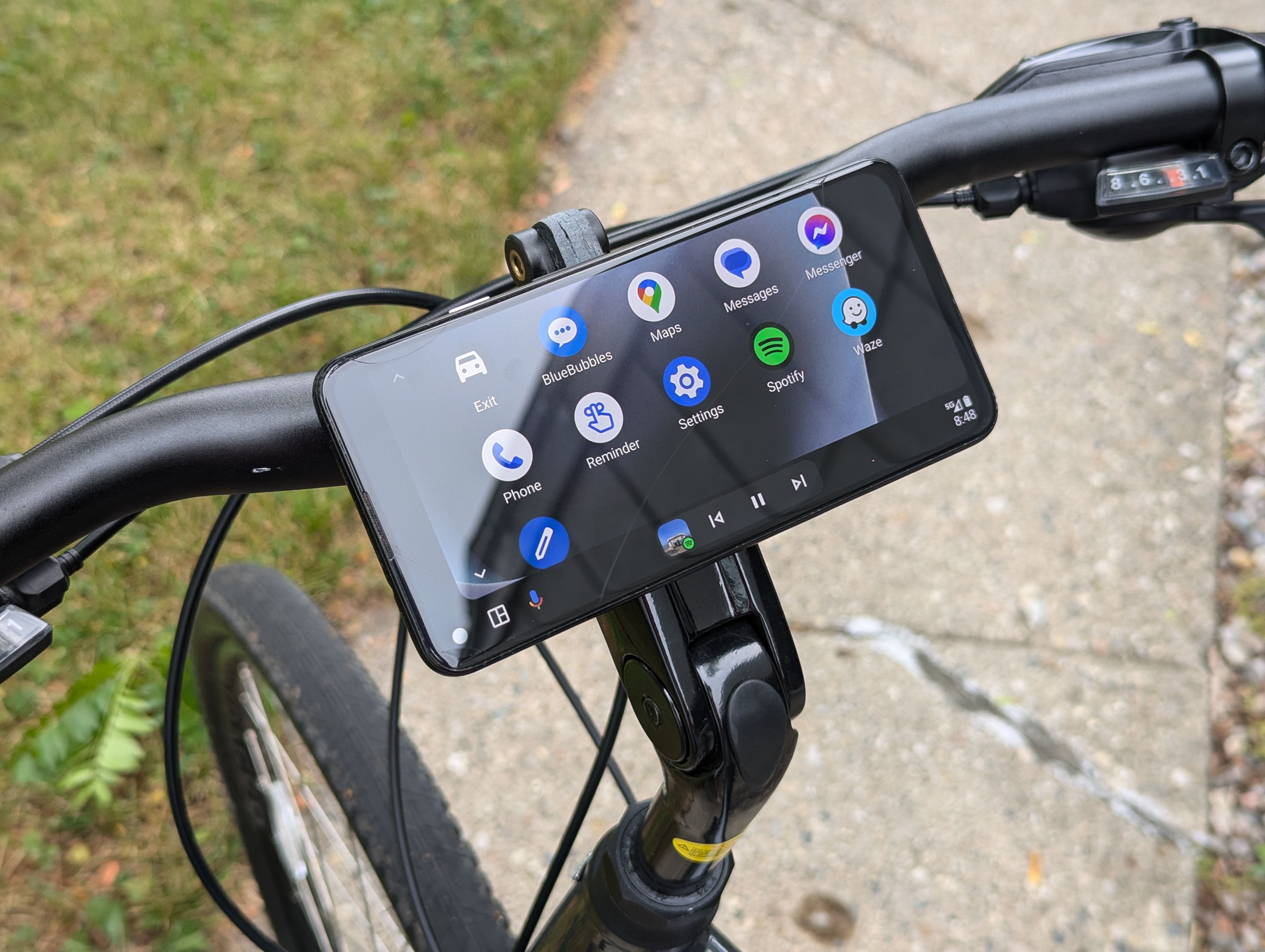 Android Auto on a bike.