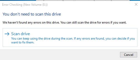 Scan drive