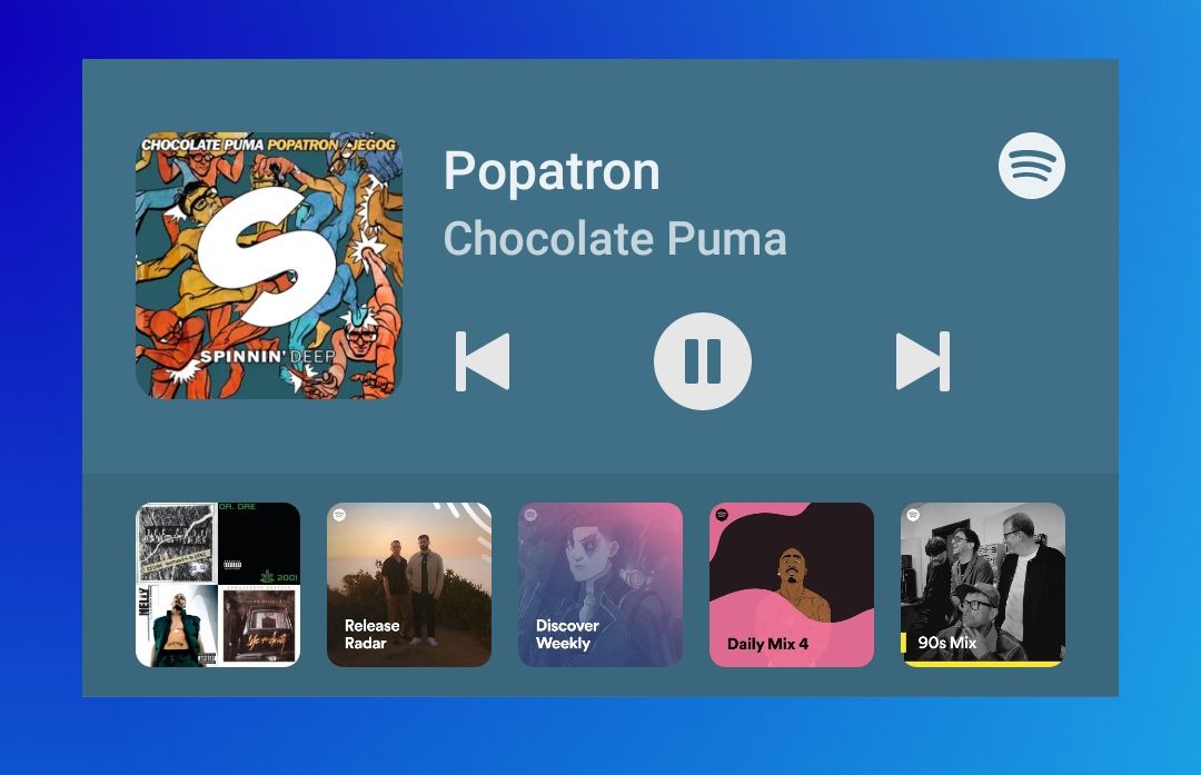 Spotify Widget.