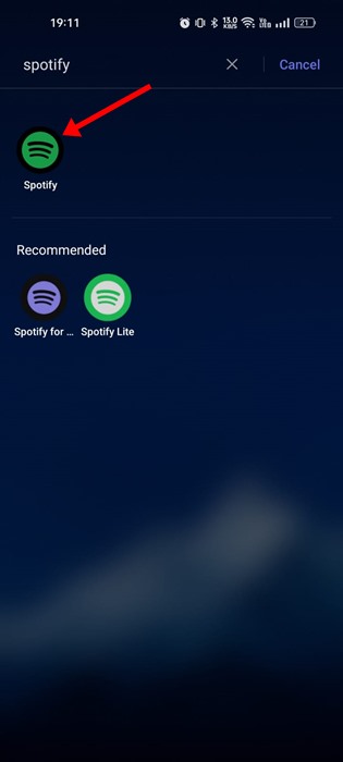 Spotify mobile app