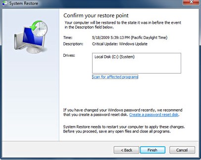 Open System Restore