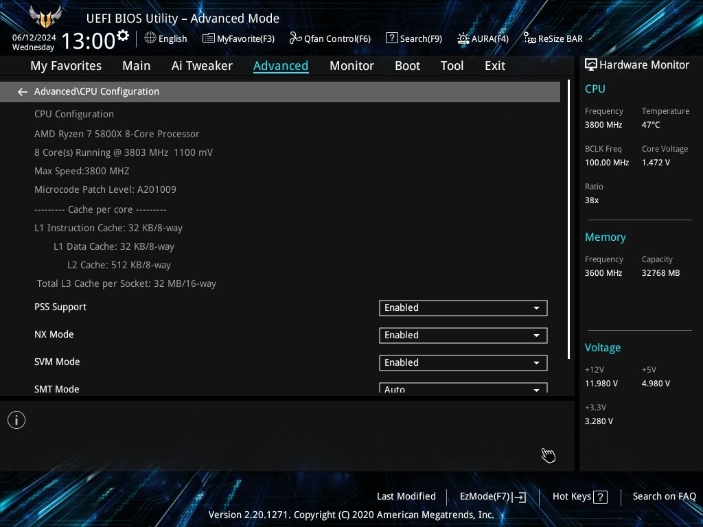 Tweaking the CPU configurations in BIOS