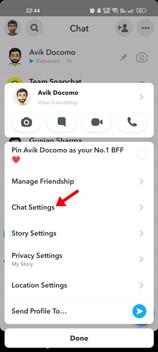 Chat Settings