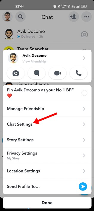 Chat Settings