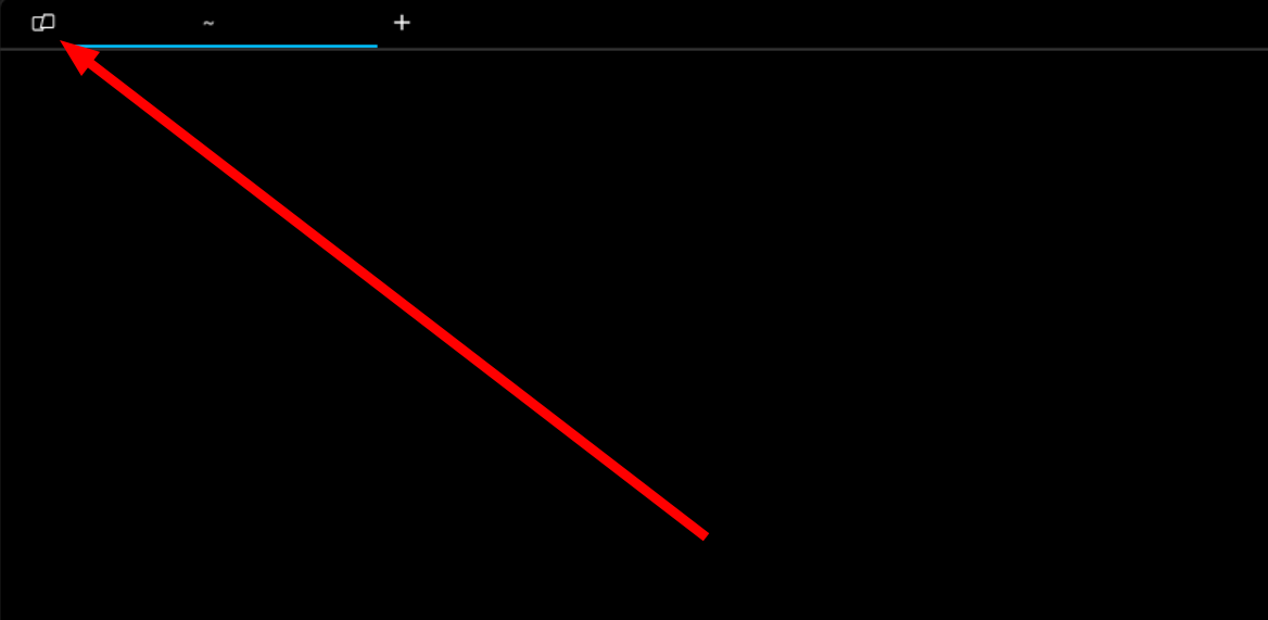 The Warp Drive is being pointed on the terminal