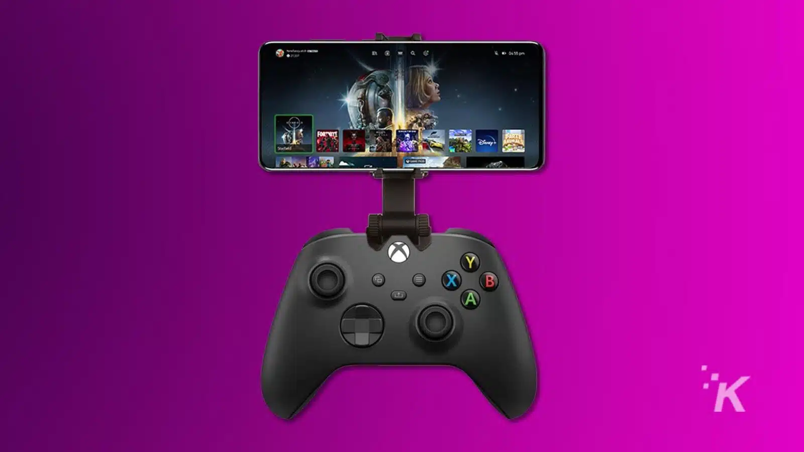 xbox controller with phone in remote play mode