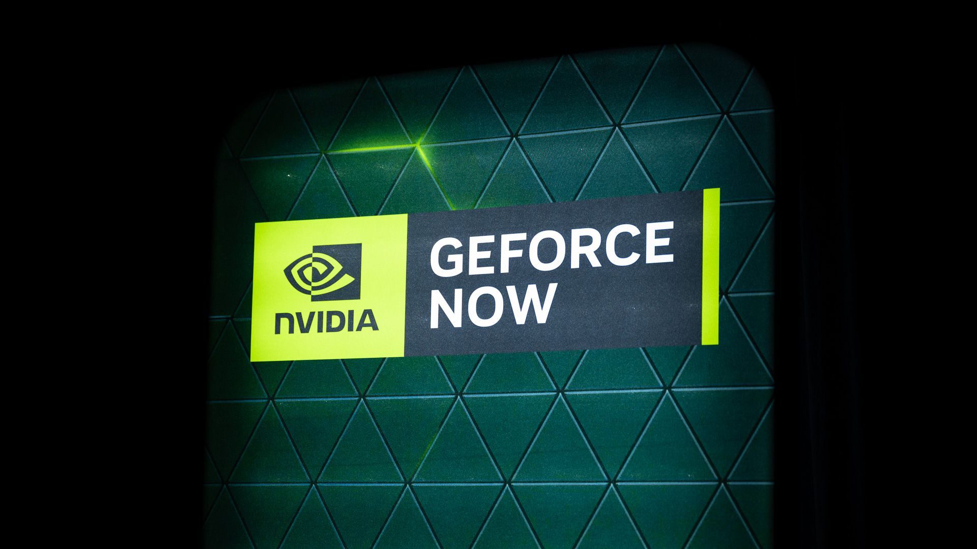 NVIDIA GeForce NOW signage at CES 2023.