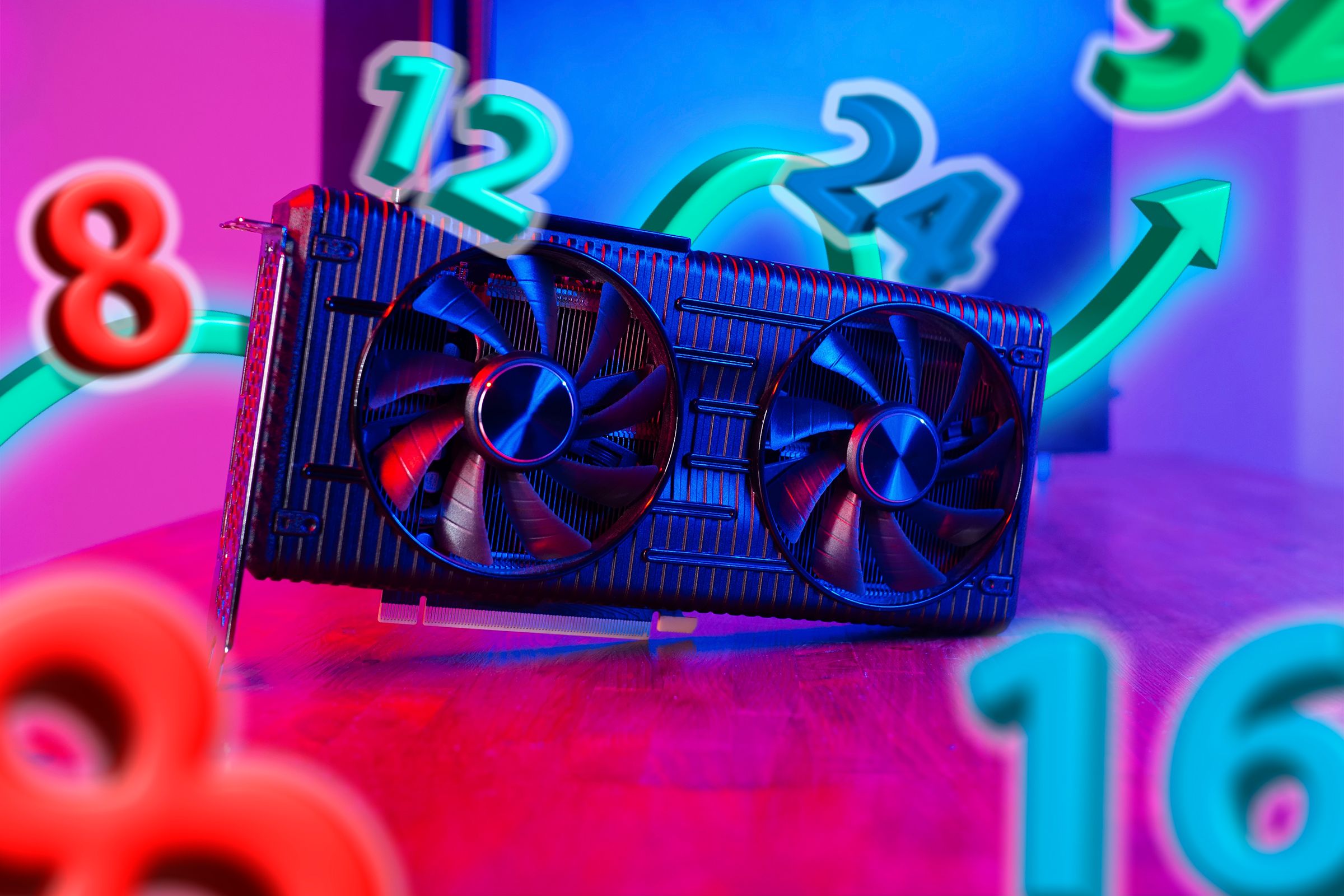 A GPU with some numbers around it.