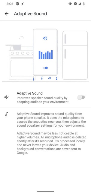 Turn Off Adaptive Sound