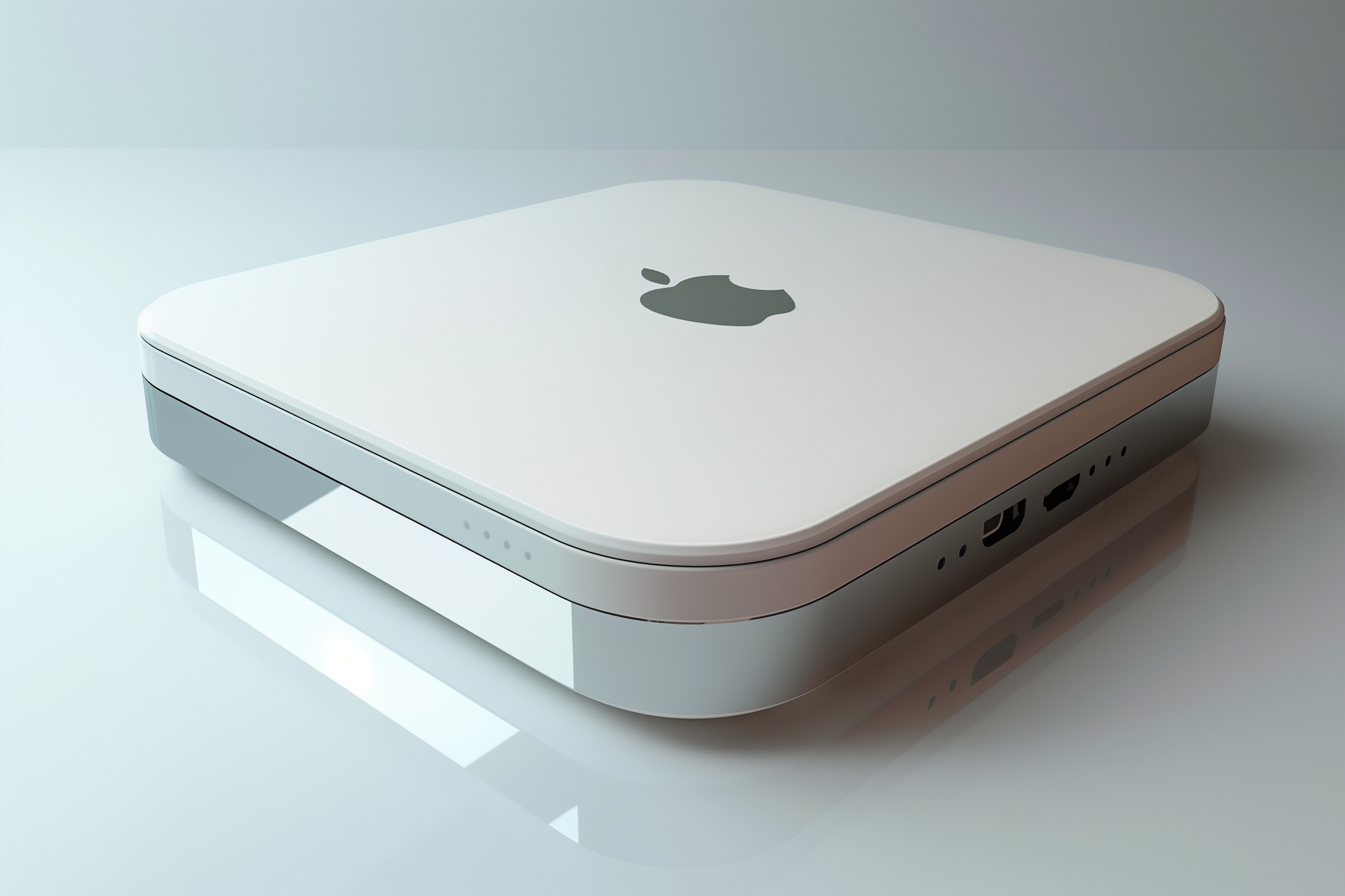 An AI generated concept image of what an Apple router could look like.