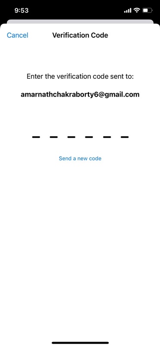 enter the verification code