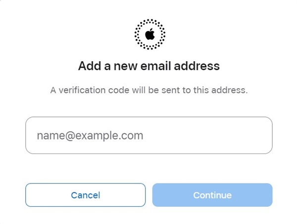 Enter your new email address