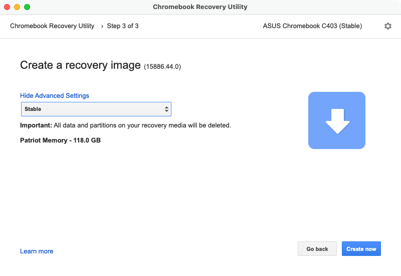 Creating a ChromeOS recovery image.