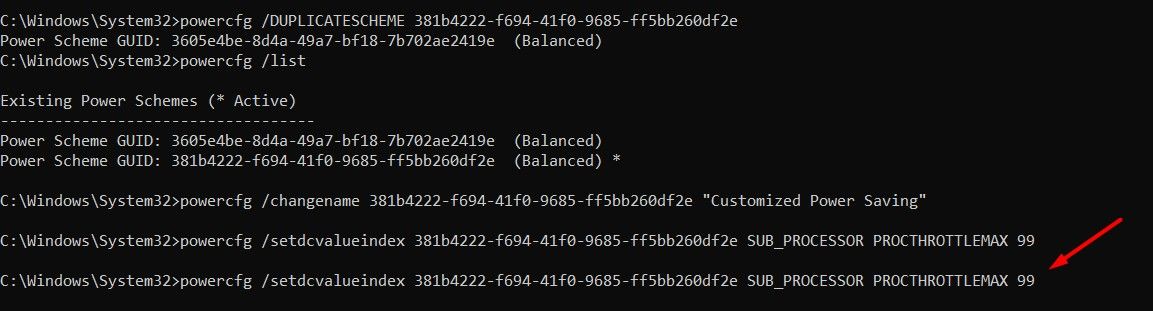 Command for performance cores in CMD.