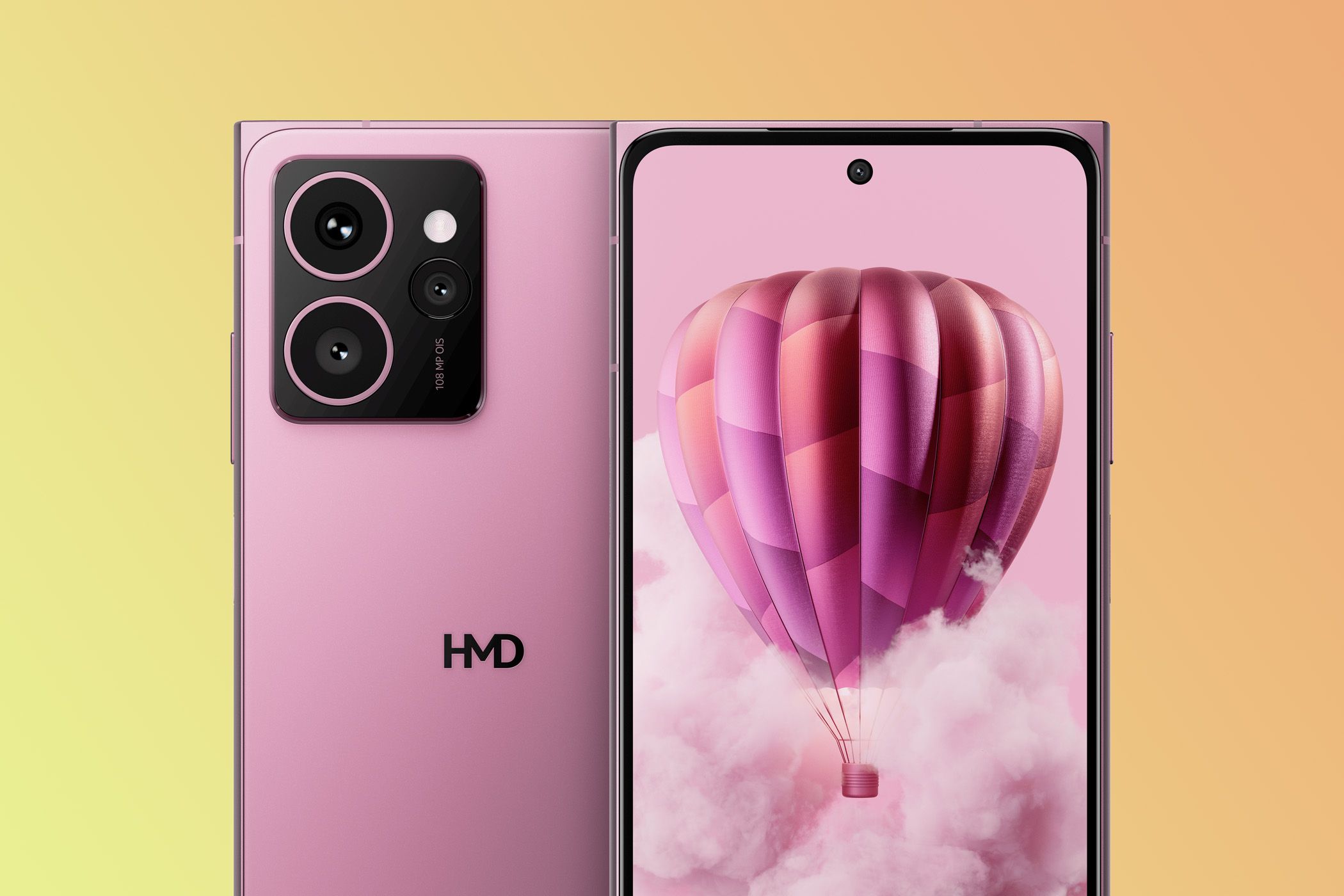 HMD phone in pink color.