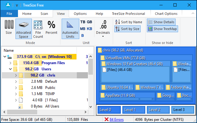 TreeSize has a more minimalist way of displaying files and folders, but sacrifices no functionality.