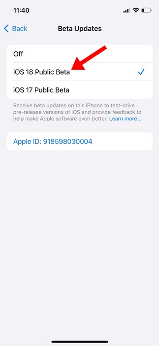 iOS 18 Public Beta