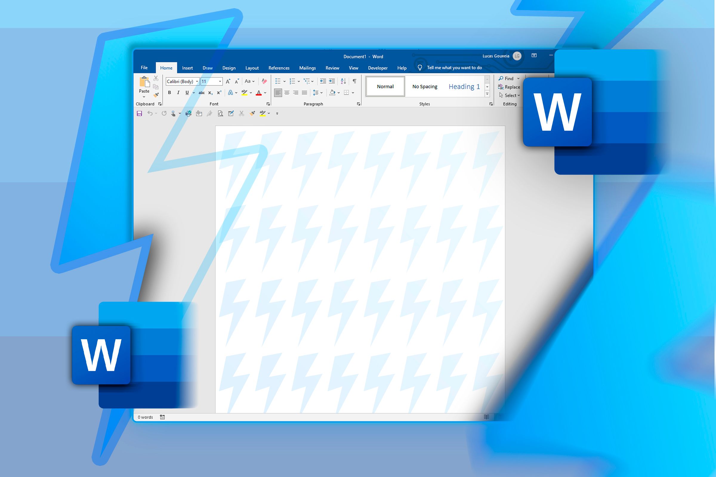 Microsoft Word window with speed icons.