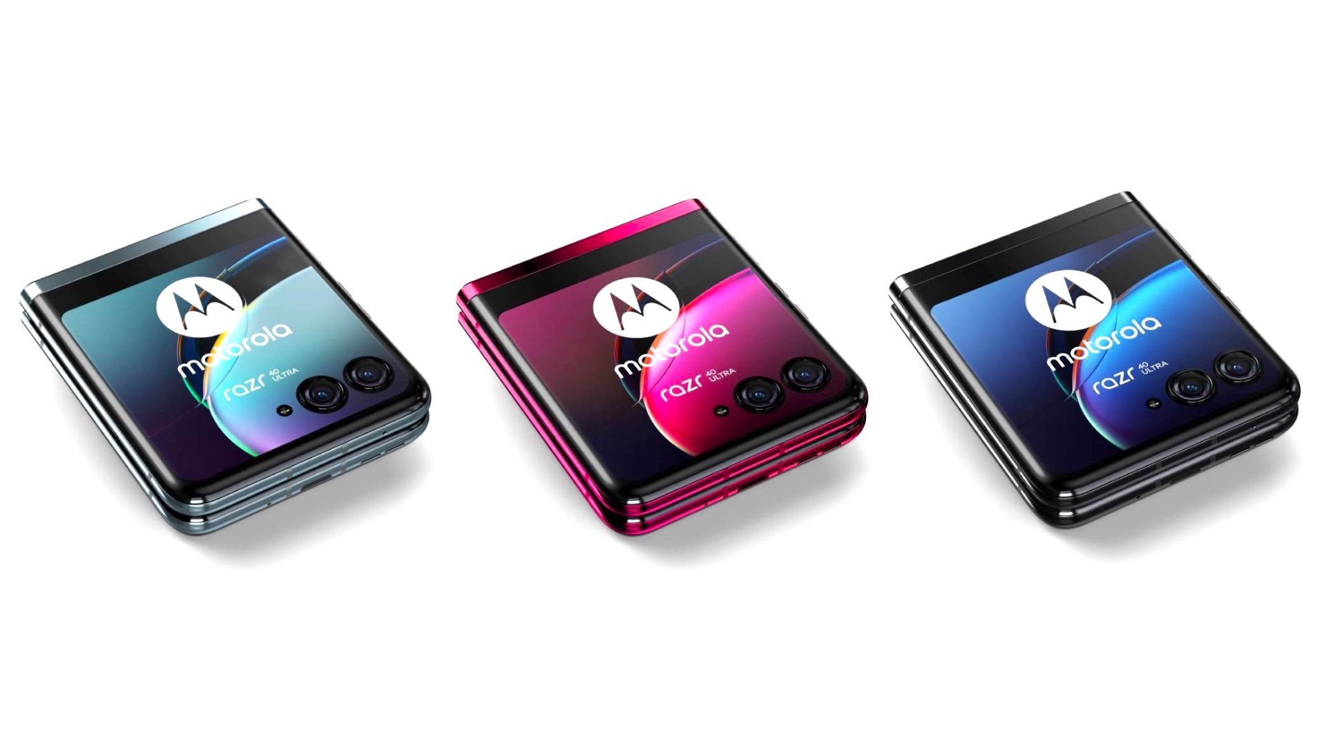 Moto Razr 40 in three colors