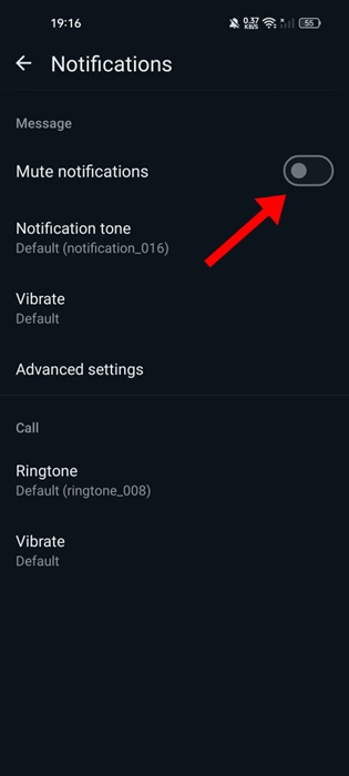 Mute Notifications