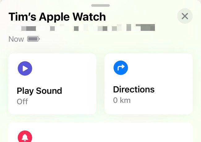 Play sound on Apple Watch using Find My app on iPhone.