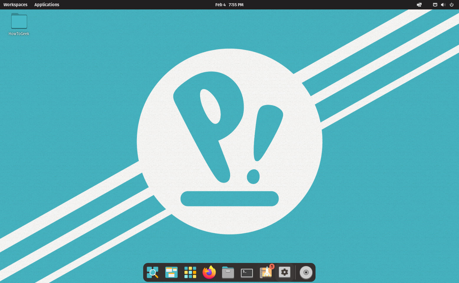 Pop!_OS Linux Desktop view.