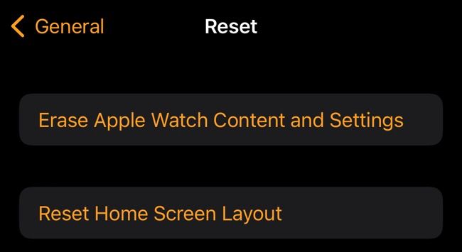 Erase and Reset Apple Watch using Watch app on iPhone.