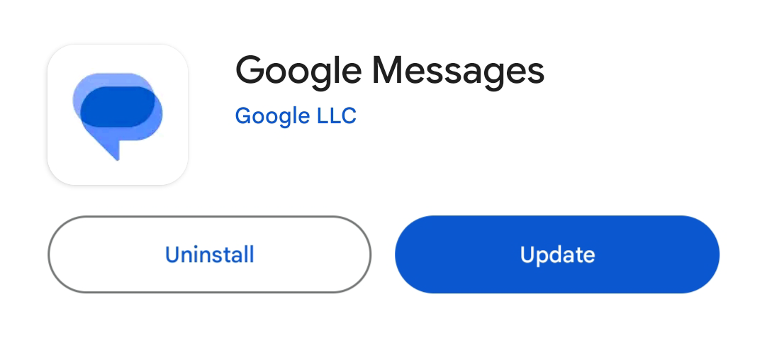 update google messages in play store