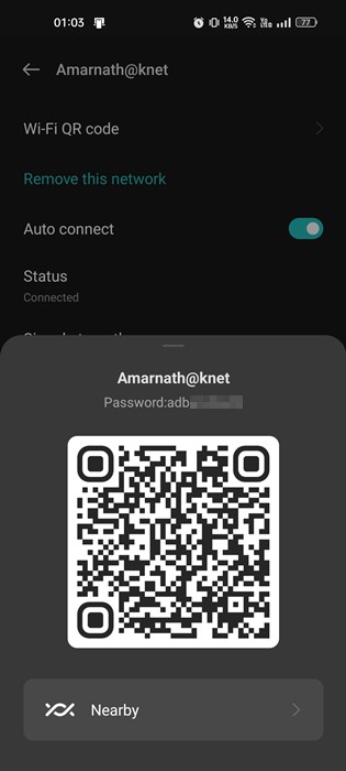 View Connected WiFi Password on Android