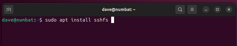 Installing SSHFS on Ubuntu.