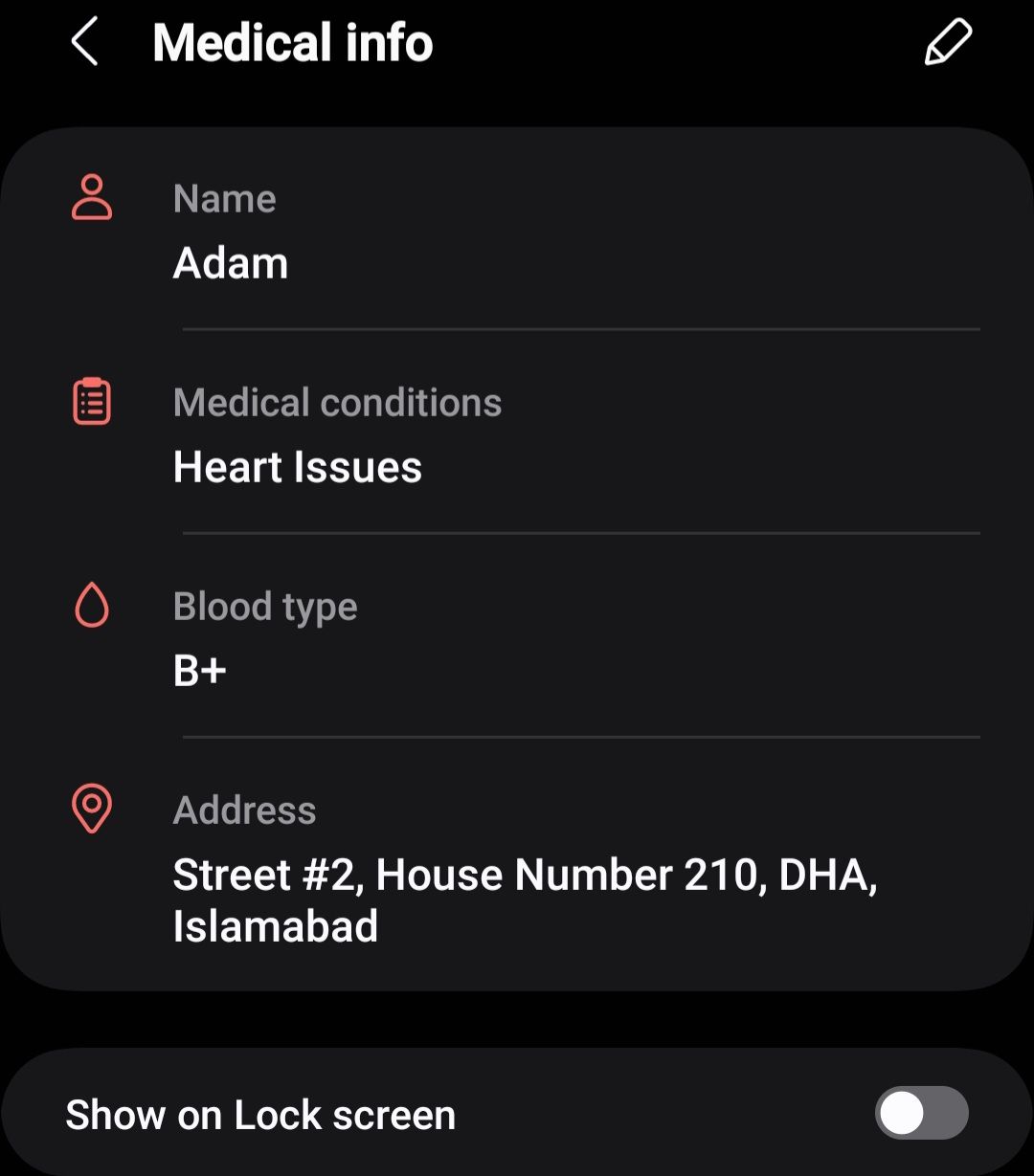 Adding medical info to your Android phone.