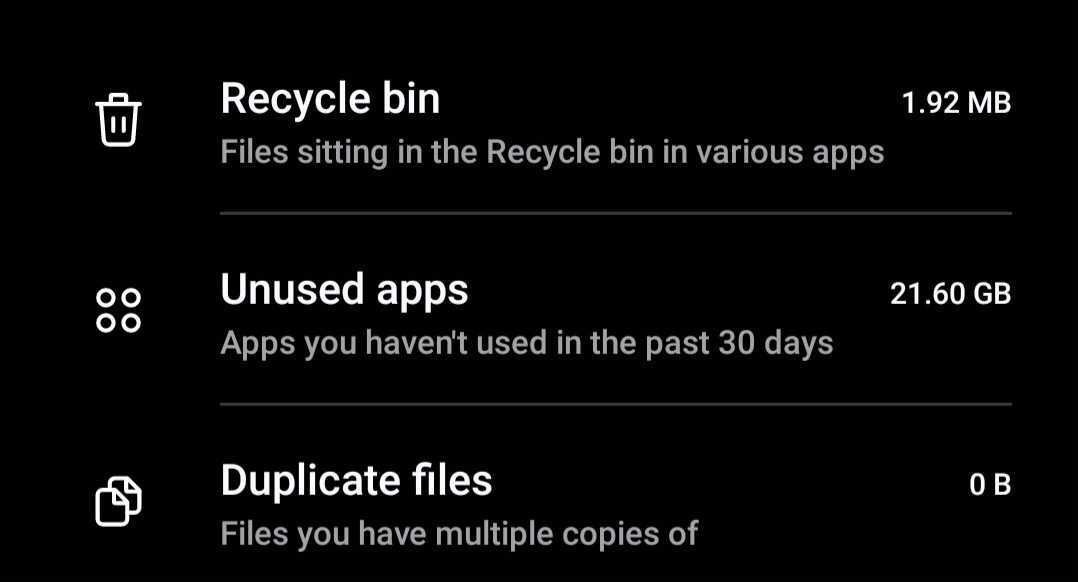 Removing the unused apps on Android.