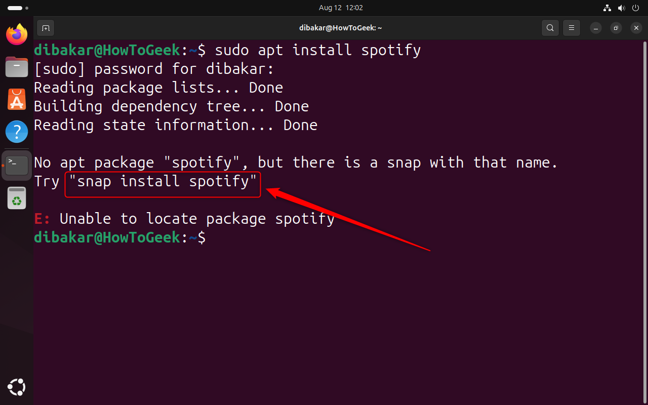 Ubuntu Pushing Spotify Snap Package