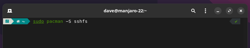 Installing SSHFS on Manjaro.