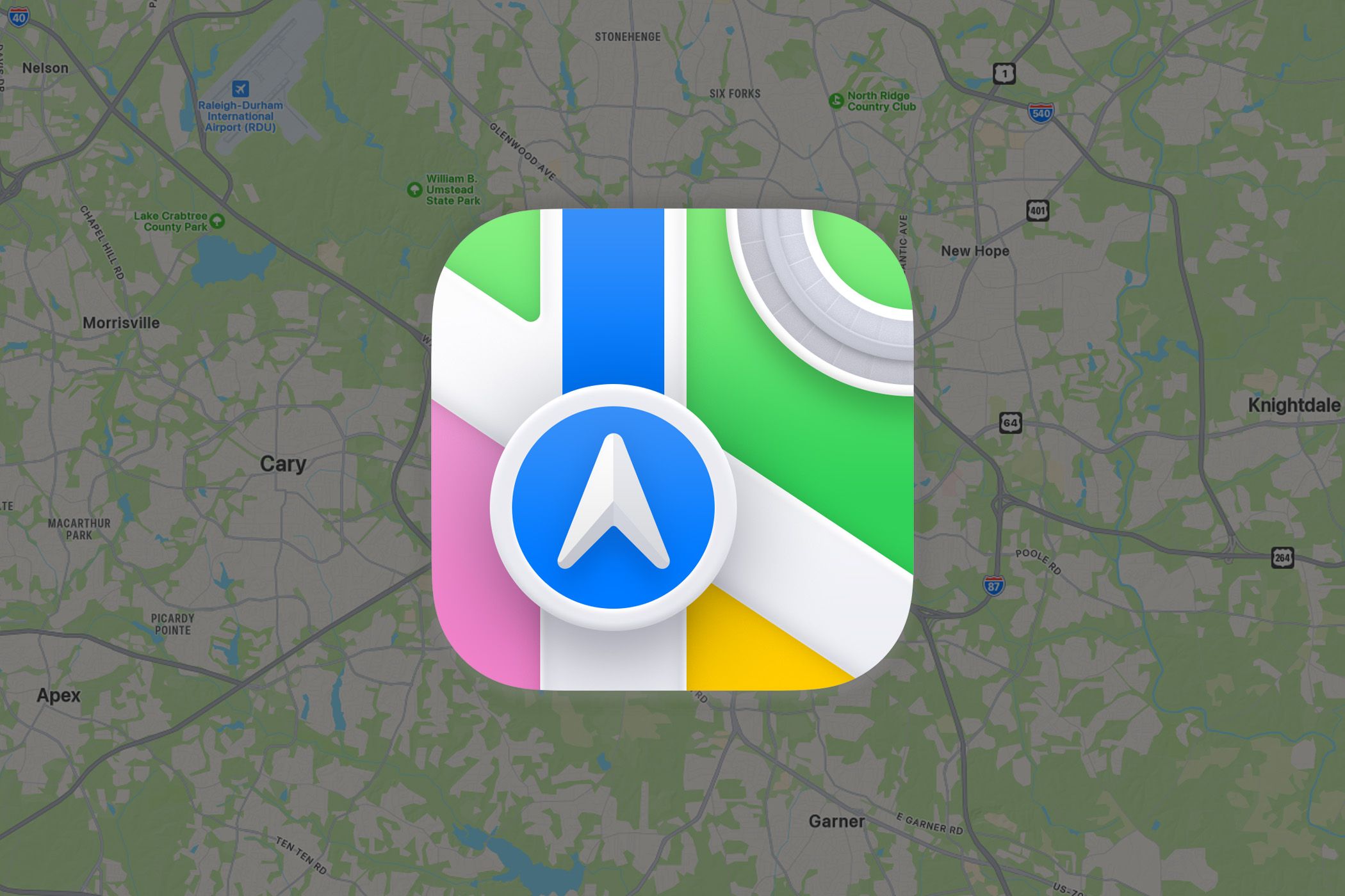 Apple Maps logo.