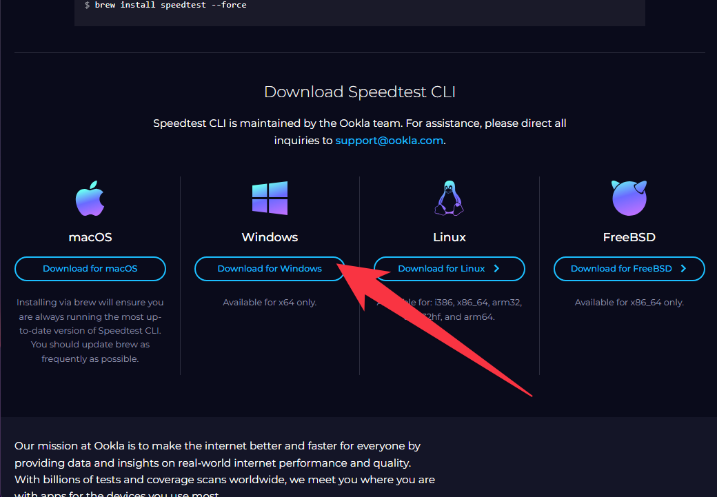 Downloading Speedtest CLI on Windows