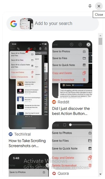 search panel will appear on the right sidebar