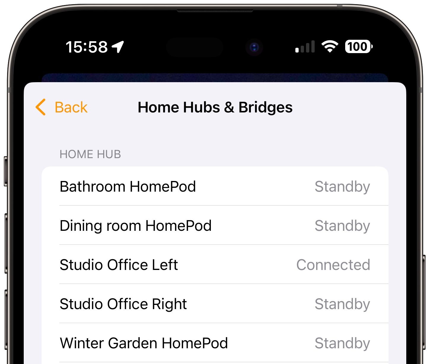 Home Hub shown here in the Home app