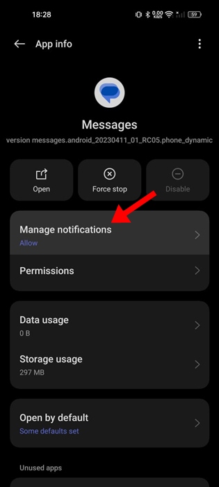 Manage Notifications