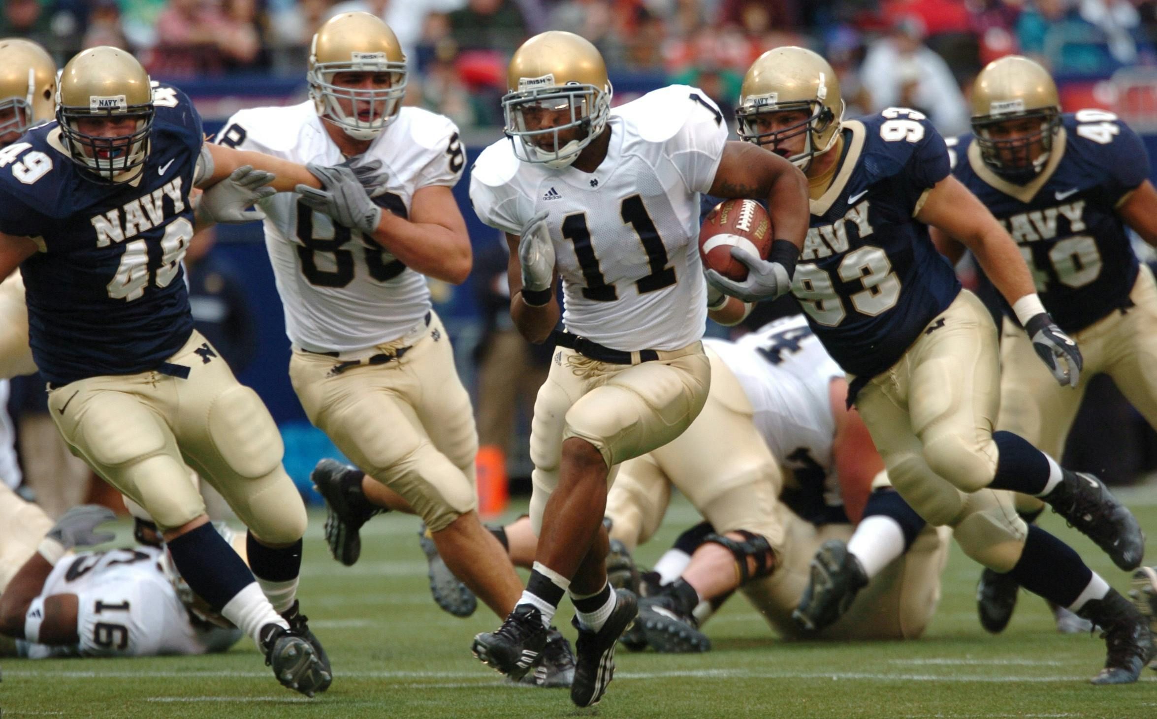 A college football game