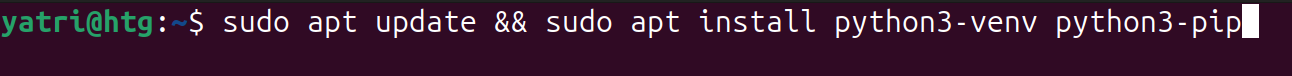 installing python3-venv and python3-pip