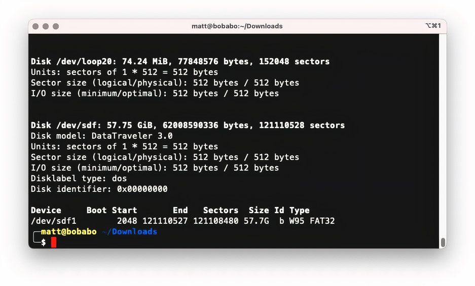 Use sudo fdisk -l to determine the device ID for your bootable USB disk.