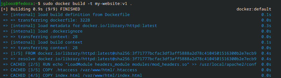 Docker following the instructions of the Dockerfile.