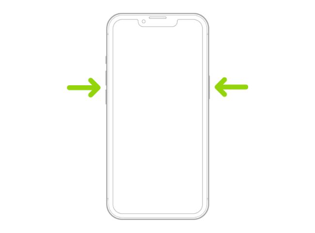 Instructions for restarting an iPhone 8, X, or above.