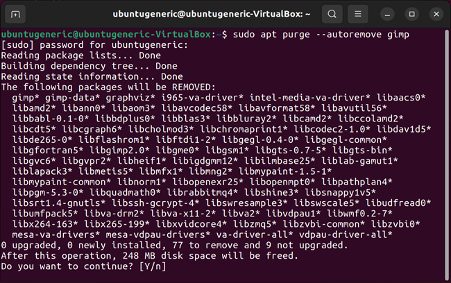 Run "sudo apt purge --autoremove gimp" to remove all of GIMP's dependencies and the configuration files.