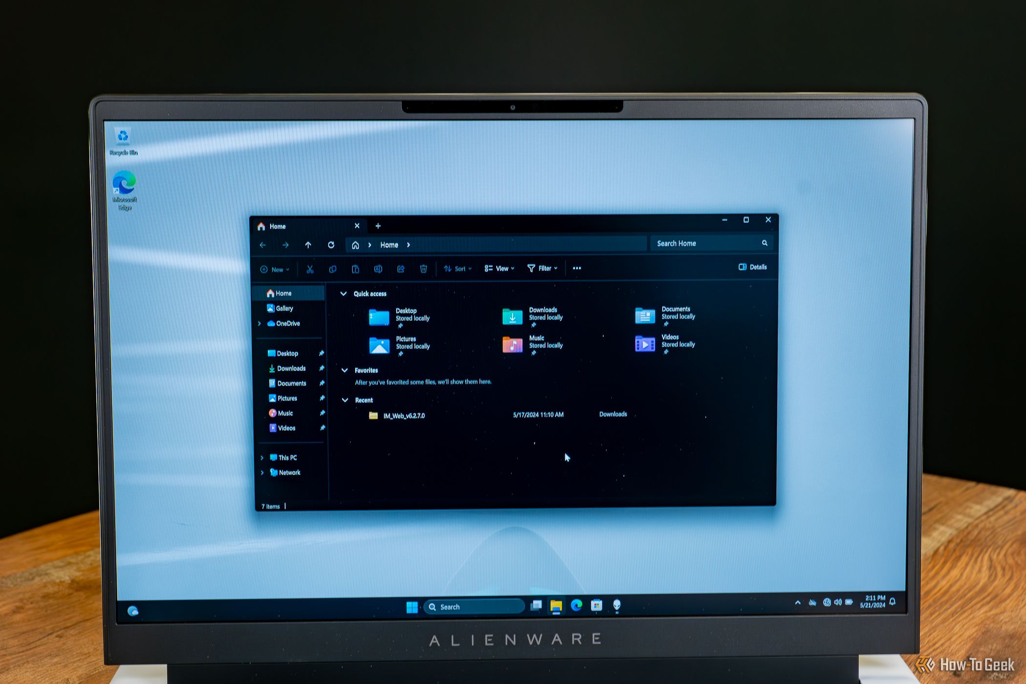 The file explorer on the x16r2.