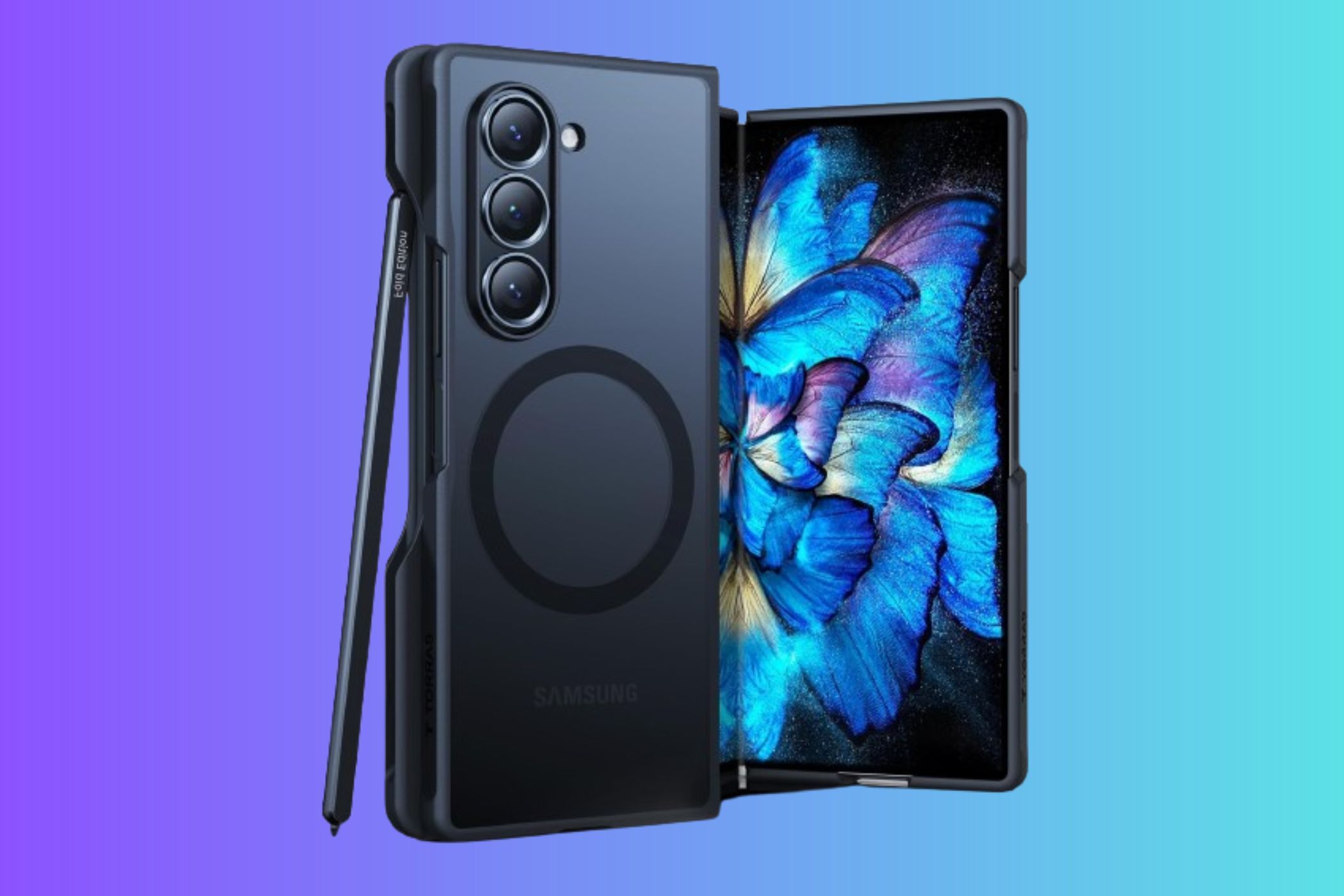 TORRAS Galaxy Z Fold 6 Case on a gradient background