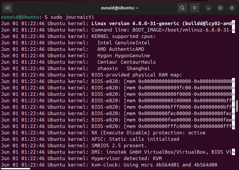 Using journalctl to display and analyze systemd logs on Linux.