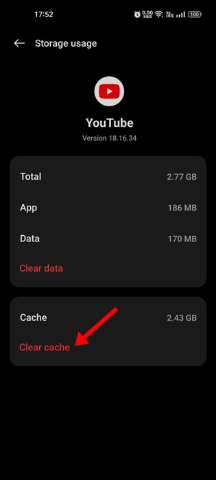 Clear Cache