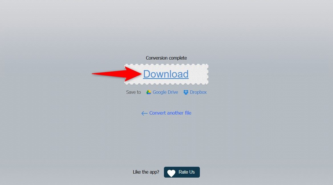 'Download' highlighted on Online Audio Converter.